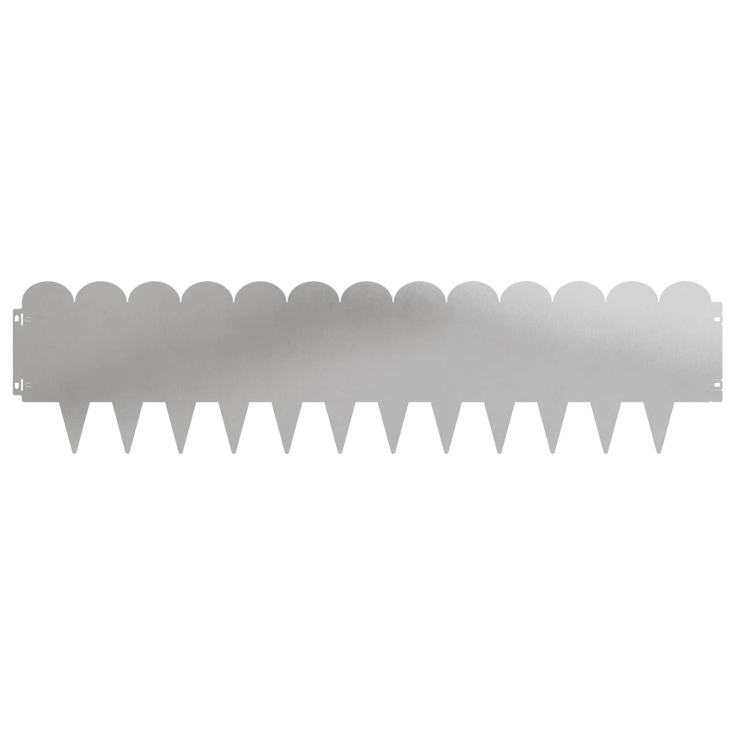 Bordura per Prato 20 pcs 103 x 25 cm Acciaio Argento | homemem39