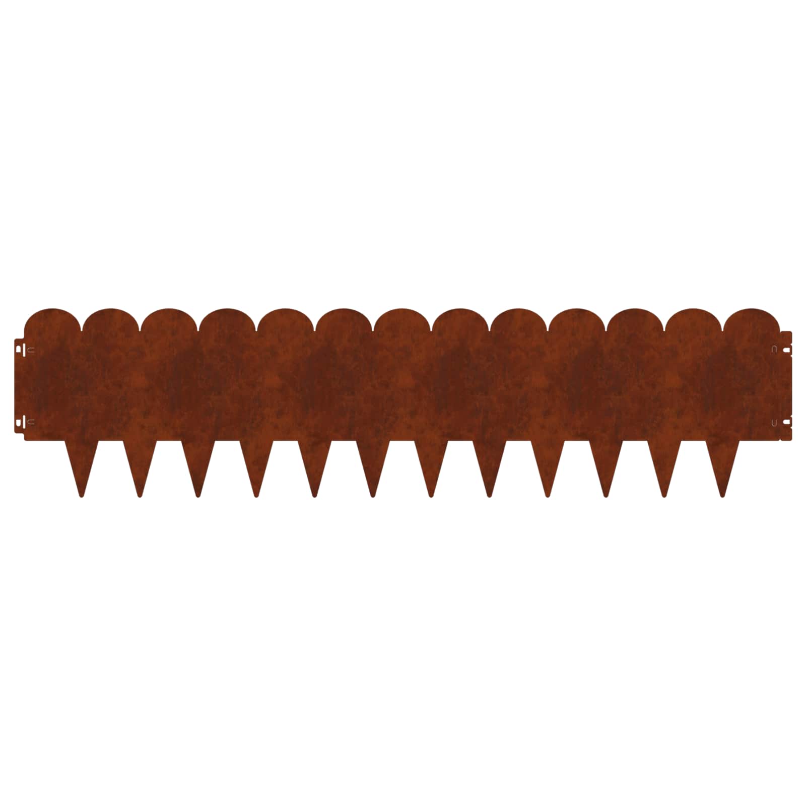 Bordura per Prato 10 pcs 103 x 25 cm Acciaio Ruggine | homemem39