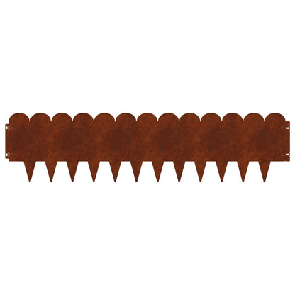 Bordura per Prato 30 pcs 103 x 25 cm Acciaio Ruggine | homemem39