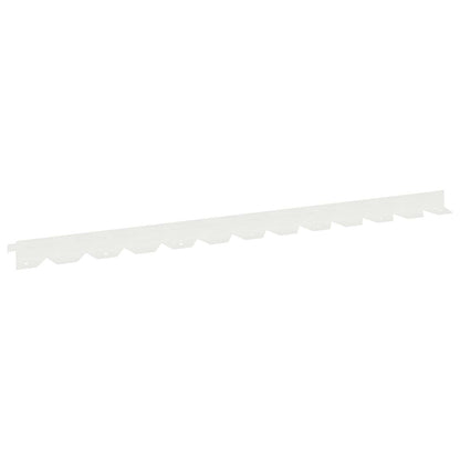 Bordura per Prato 30 pcs 102 x 4 x 4 cm Acciaio Bianco | homemem39