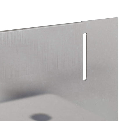 Bordura per Prato 10 pcs 102 x 4 x 4 cm Acciaio Argento | homemem39