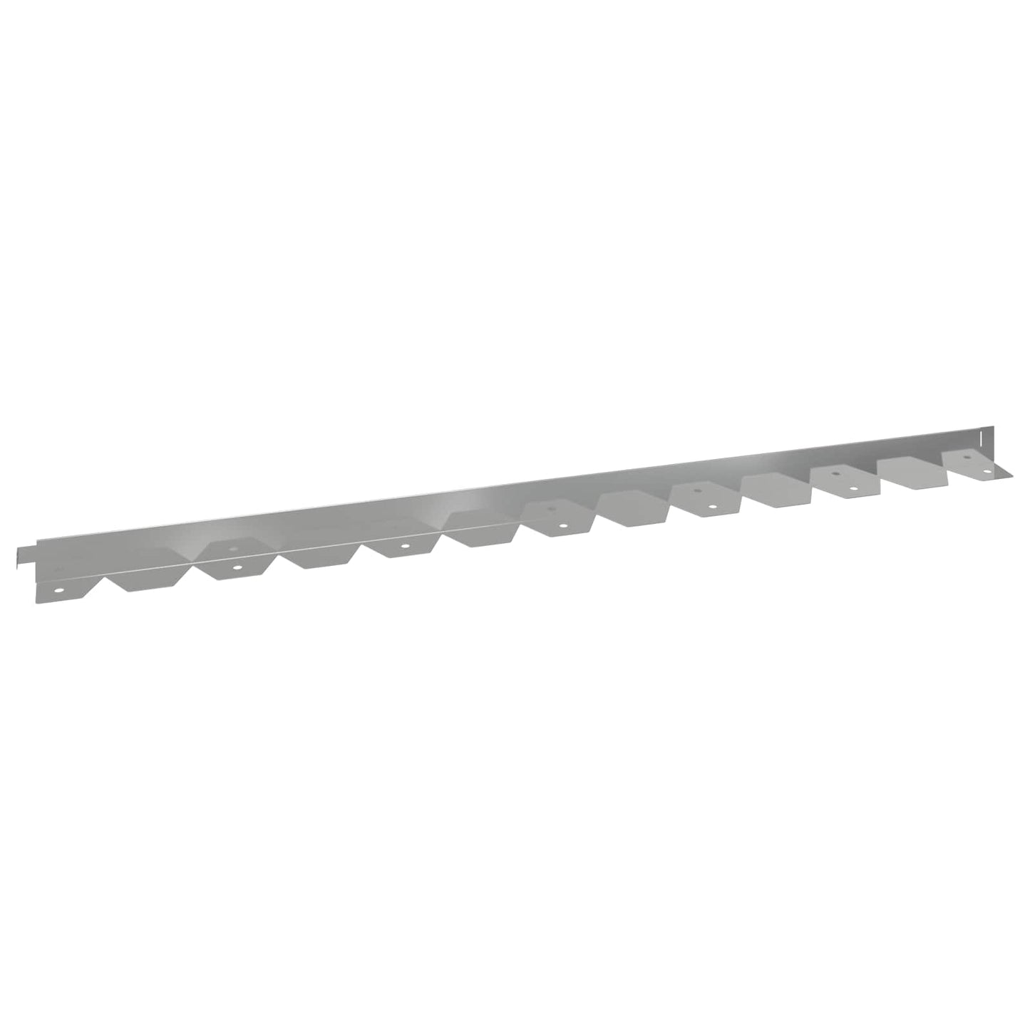 Bordura per Prato 10 pcs 102 x 4 x 4 cm Acciaio Argento | homemem39