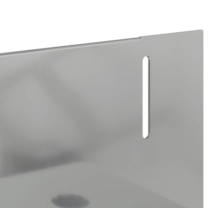 Bordura per Prato 50 pcs 102 x 4 x 4 cm Acciaio Argento | homemem39