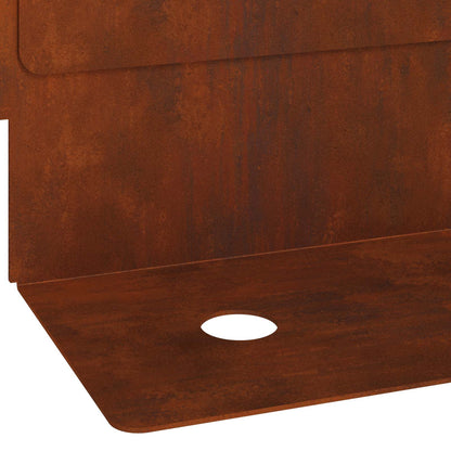 Bordura per Prato 10 pcs 102 x 4 x 4 cm Acciaio Ruggine | homemem39