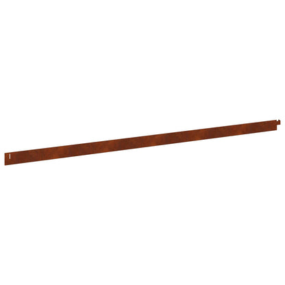 Bordura per Prato 10 pcs 102 x 4 x 4 cm Acciaio Ruggine | homemem39