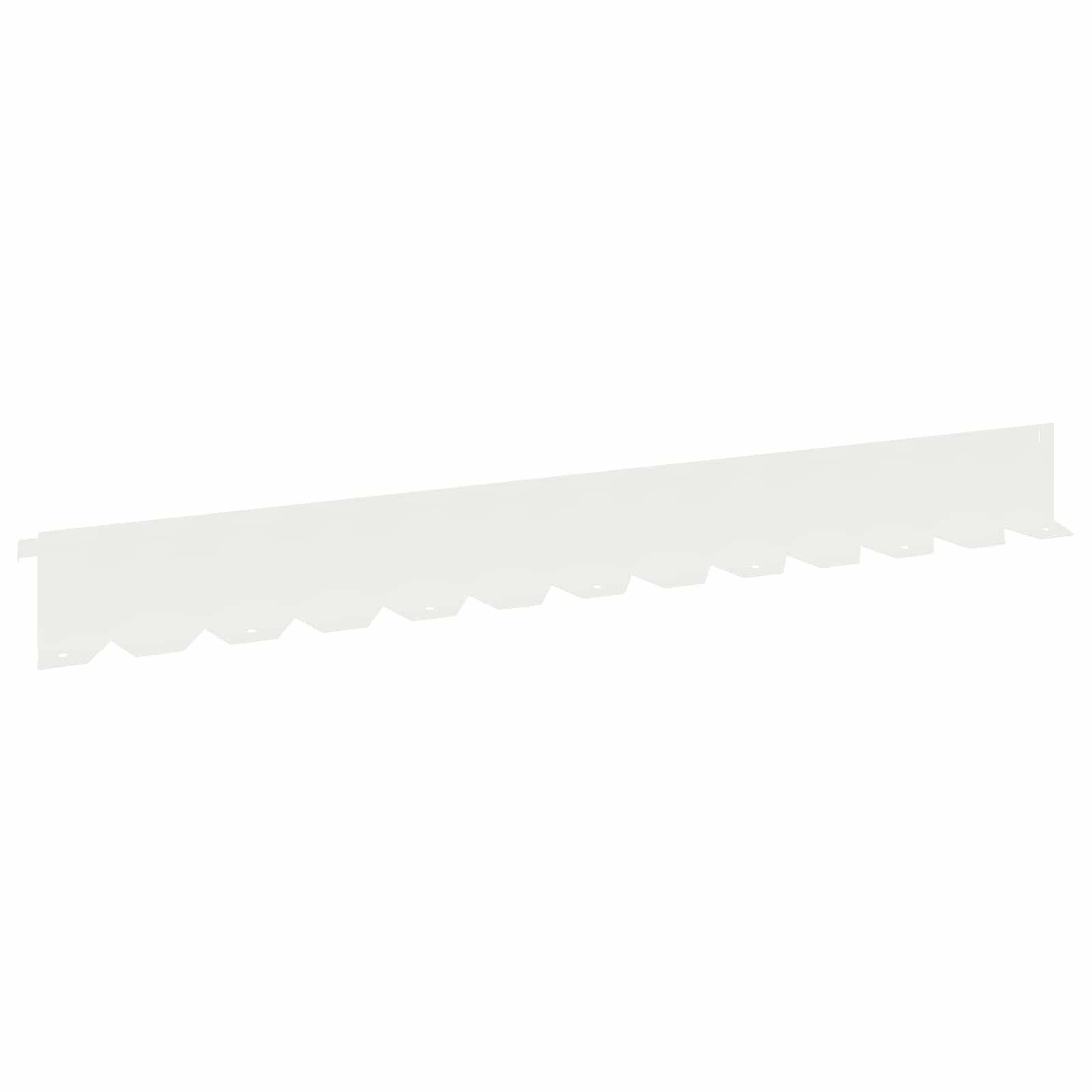 Bordura per Prato 10 pcs 102 x 10 x 4 cm Acciaio Bianco | homemem39