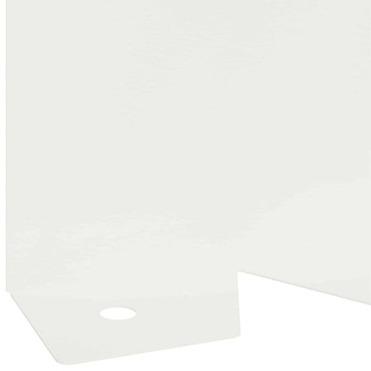 Bordura per Prato 20 pcs 102 x 10 x 4 cm Acciaio Bianco | homemem39