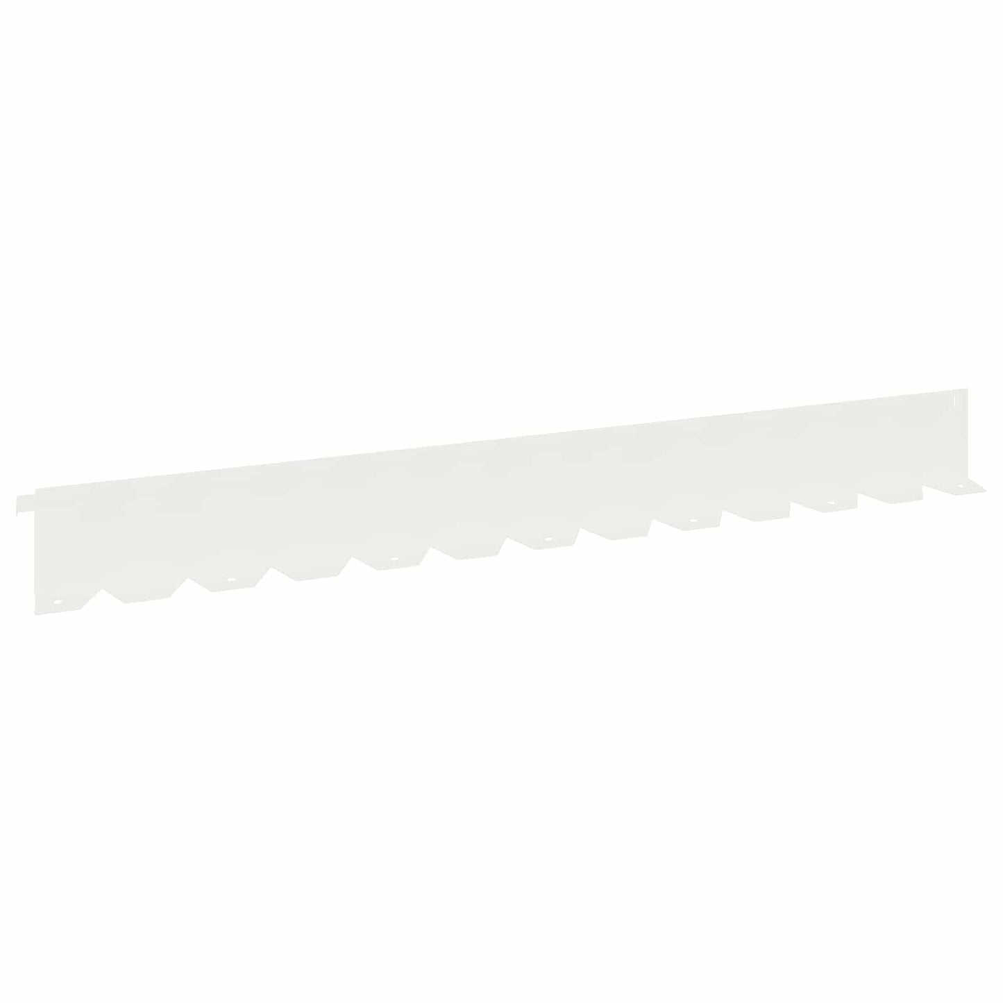 Bordura per Prato 20 pcs 102 x 10 x 4 cm Acciaio Bianco | homemem39