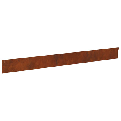 Bordura per Prato 10 pcs 102 x 10 x 4 cm Acciaio Ruggine | homemem39