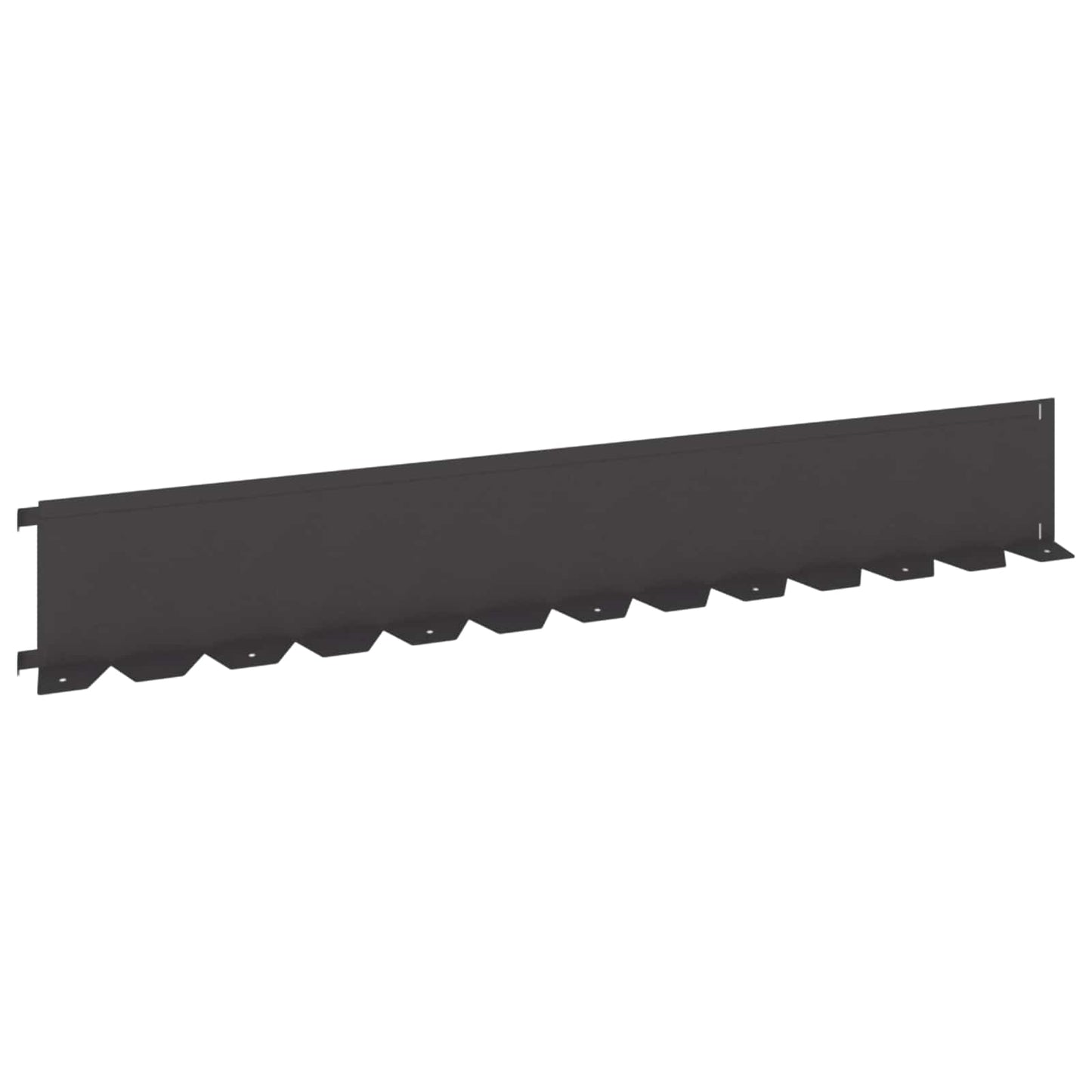 Bordura per Prato 20 pcs 102 x 15 x 4 cm Acciaio Nero