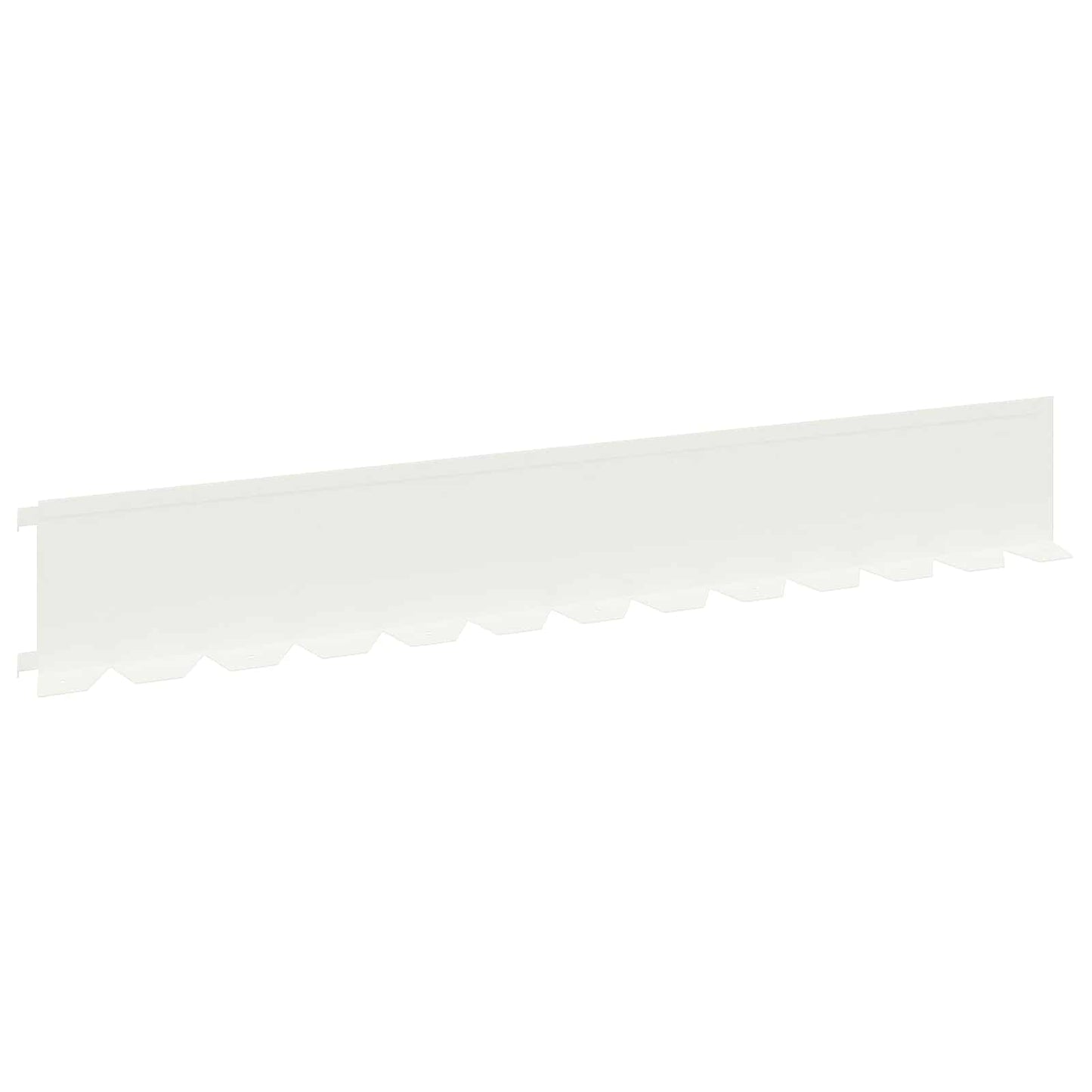 Bordura per Prato 10 pcs 102 x 15 x 4 cm Acciaio Bianco | homemem39