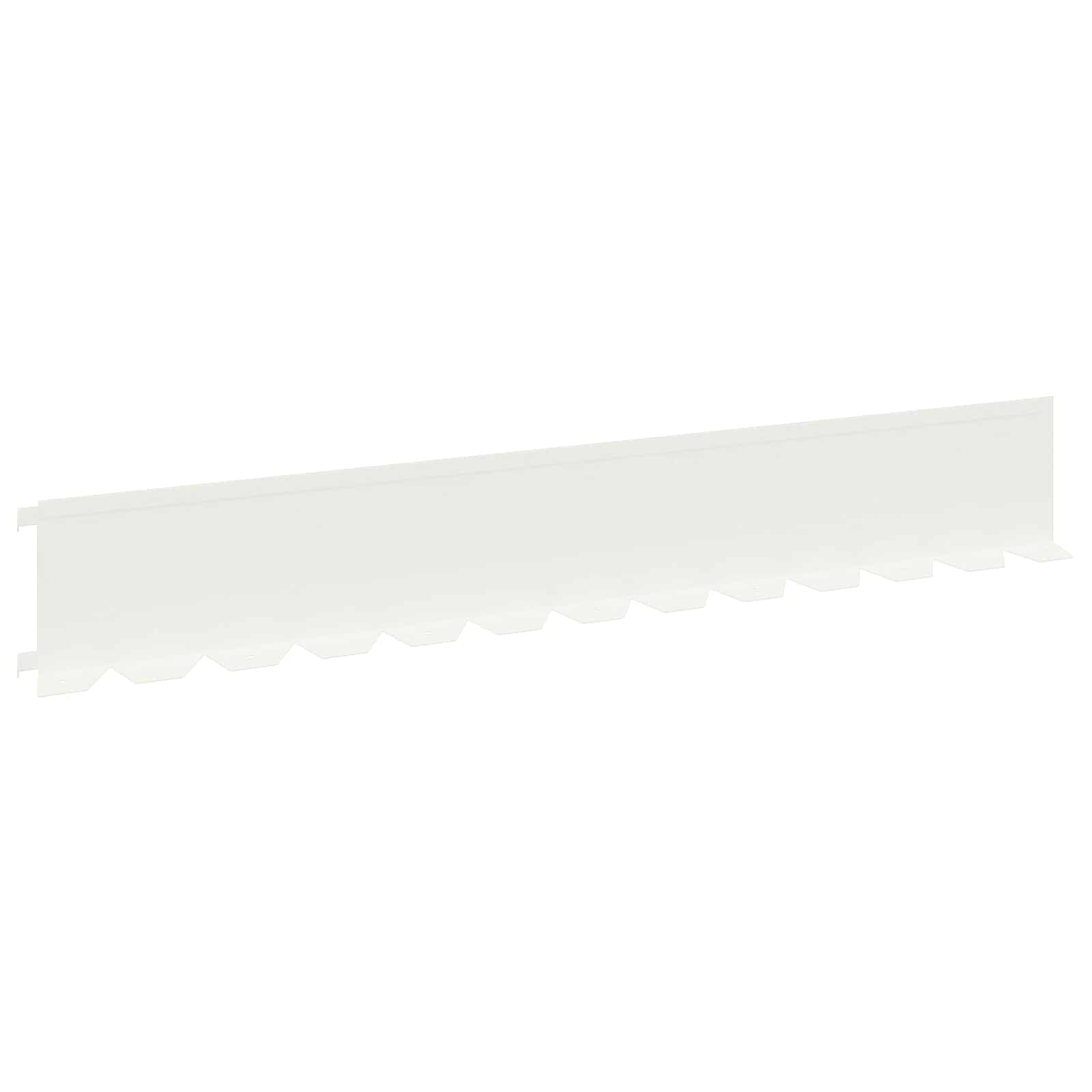Bordura per Prato 10 pcs 102 x 15 x 4 cm Acciaio Bianco | homemem39