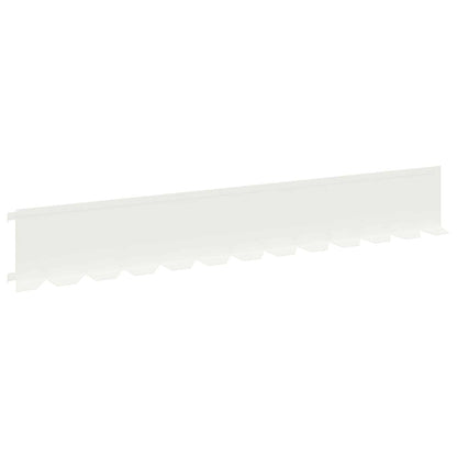 Bordura per Prato 10 pcs 102 x 15 x 4 cm Acciaio Bianco | homemem39