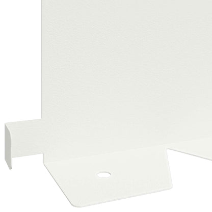 Bordura per Prato 20 pcs 102 x 15 x 4 cm Acciaio Bianco | homemem39