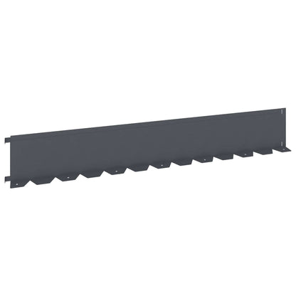 Bordura per Prato 10 pcs 102 x 15 x 4 cm Acciaio Antracite | homemem39