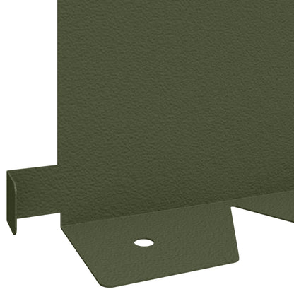 Bordura per Prato 20 pcs 102 x 15 x 4 cm Acciaio Verde Oliva | homemem39