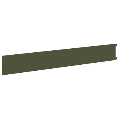 Bordura per Prato 20 pcs 102 x 15 x 4 cm Acciaio Verde Oliva | homemem39