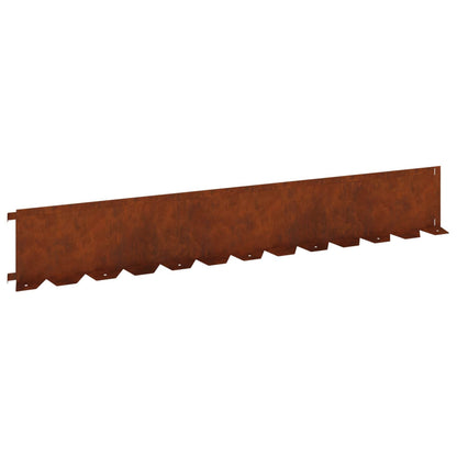 Bordura per Prato 20 pcs 102 x 15 x 4 cm Acciaio Ruggine | homemem39