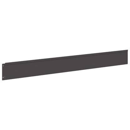 Bordura per Prato 20 pcs 100 x 12 cm Acciaio Nero | homemem39