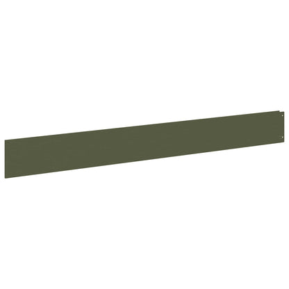 Bordura per Prato 20 pcs 100 x 12 cm Acciaio Verde Oliva | homemem39