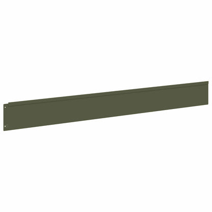 Bordura per Prato 20 pcs 100 x 12 cm Acciaio Verde Oliva | homemem39