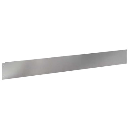 Bordura per Prato 20 pcs 100 x 12 cm Acciaio Argento | homemem39