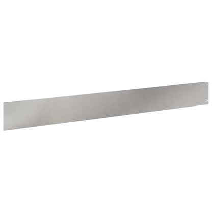Bordura per Prato 50 pcs 100 x 12 cm Acciaio Argento | homemem39
