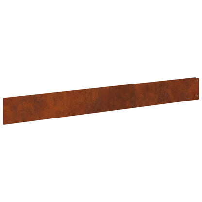 Bordura per Prato 20 pcs 100 x 12 cm Acciaio Ruggine | homemem39