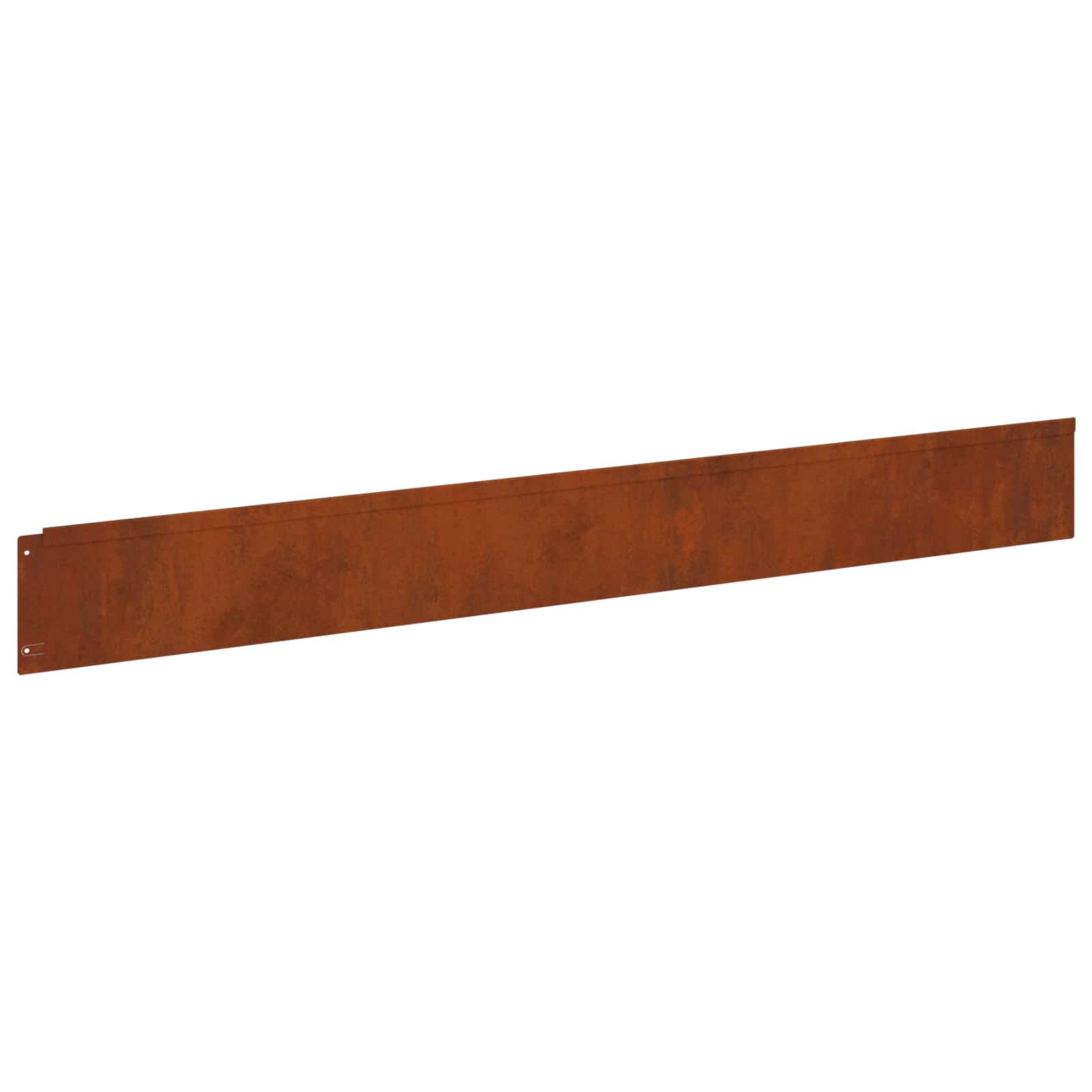 Bordura per Prato 30 pcs 100 x 12 cm Acciaio Ruggine | homemem39