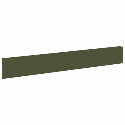 Bordura per Prato 20 pcs 100 x 15 cm Acciaio Verde Oliva | homemem39