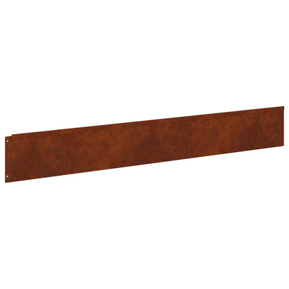 Bordura per Prato 20 pcs 100 x 15 cm Acciaio Ruggine | homemem39