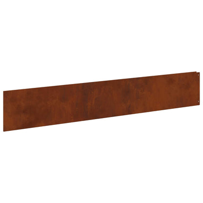 Bordura per Prato 10 pcs 100 x 18 cm Acciaio Ruggine | homemem39