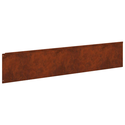 Bordura per Prato 10 pcs 100 x 22 cm Acciaio Ruggine | homemem39