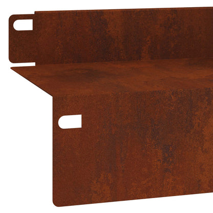 Bordura per Prato 20 pcs 100 x 10 x 8 cm Acciaio Ruggine | homemem39