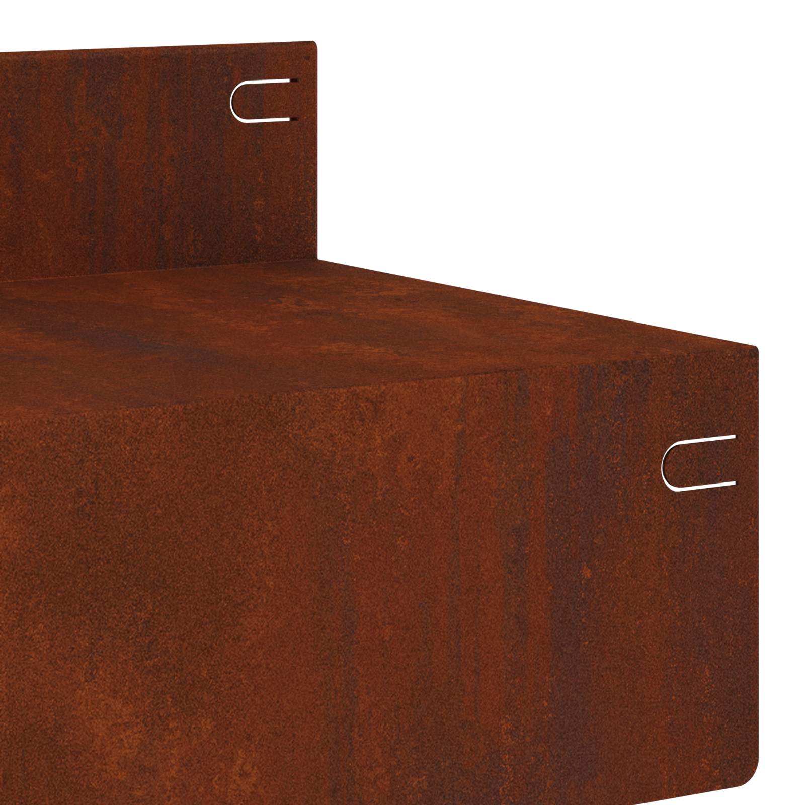Bordura per Prato 30 pcs 100 x 10 x 8 cm Acciaio Ruggine | homemem39
