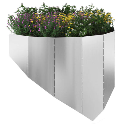 Bordura per Prato 100 x 45 cm Acciaio Argento | homemem39