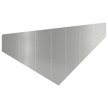 Bordura per Prato 4 pcs 100 x 45 cm Acciaio Argento | homemem39