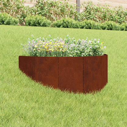 Bordura per Prato 100 x 45 cm Acciaio Ruggine | homemem39