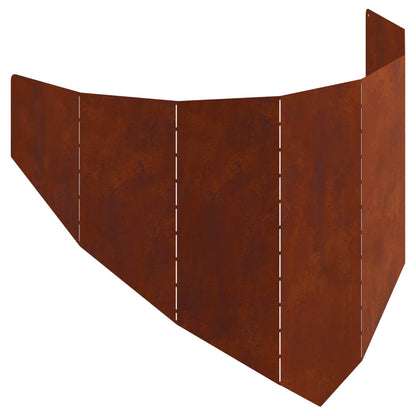 Bordura per Prato 100 x 45 cm Acciaio Ruggine | homemem39