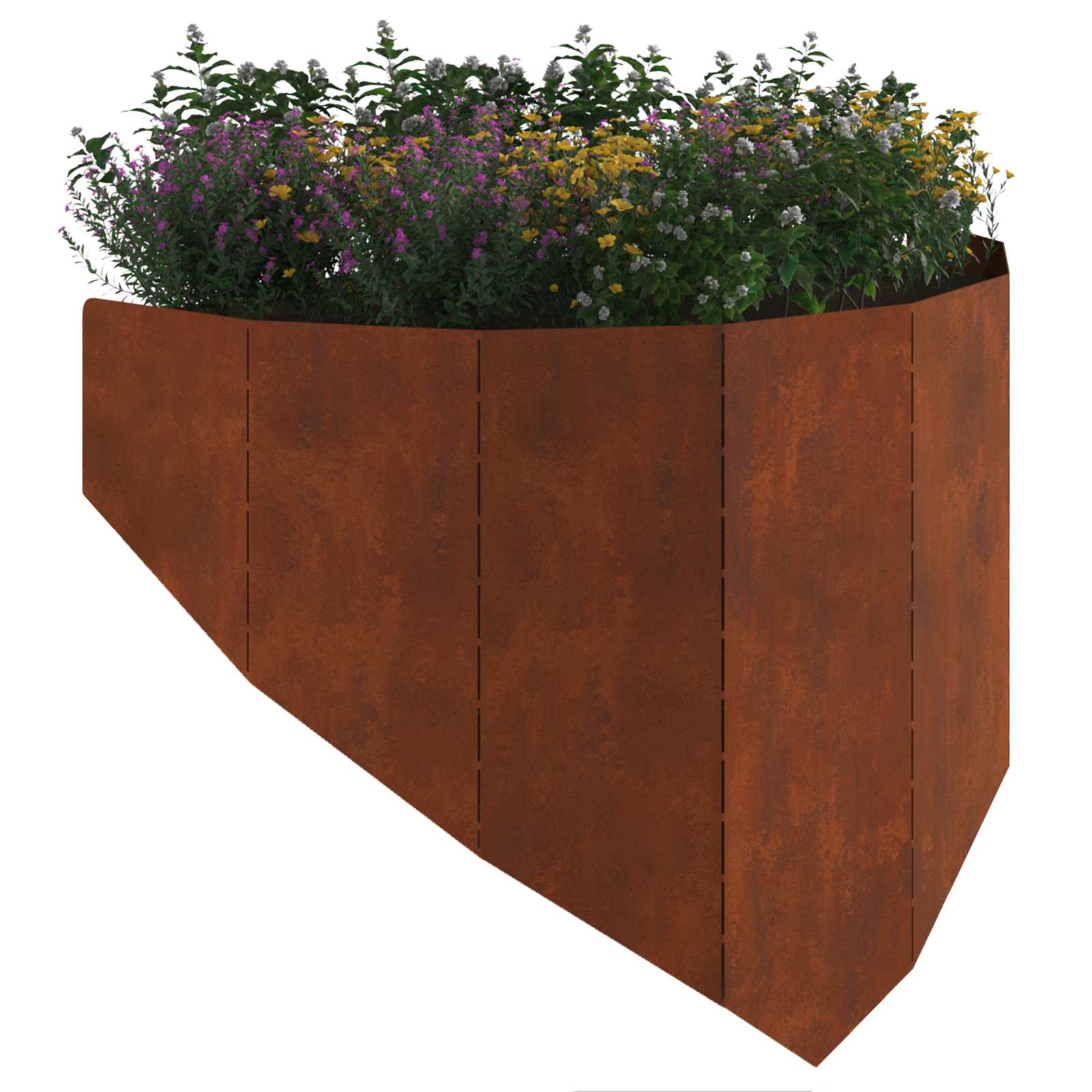 Bordura per Prato 100 x 45 cm Acciaio Ruggine | homemem39