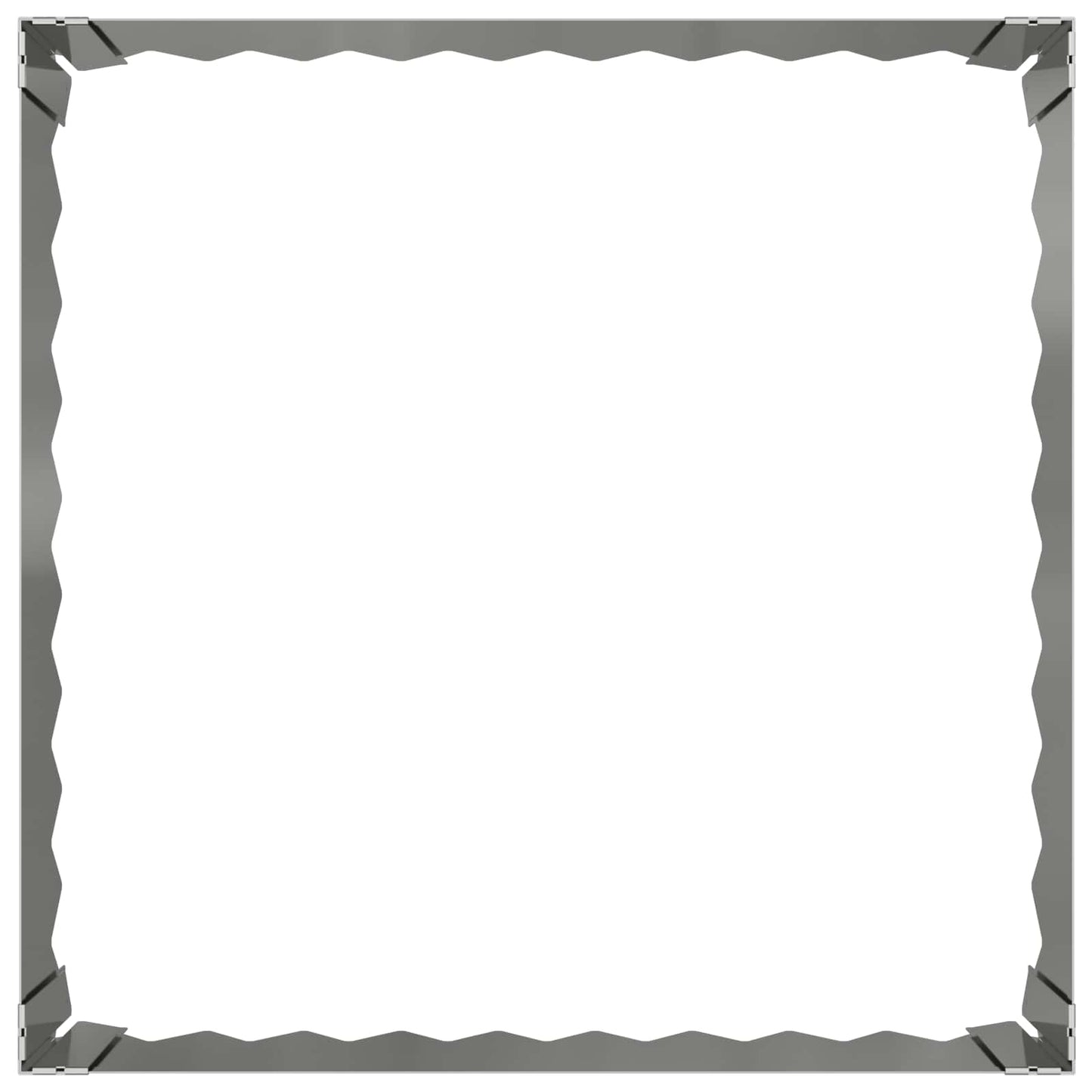 Bordura per Prato 4 pcs 60 x 60 x 20 cm Acciaio Argento | homemem39
