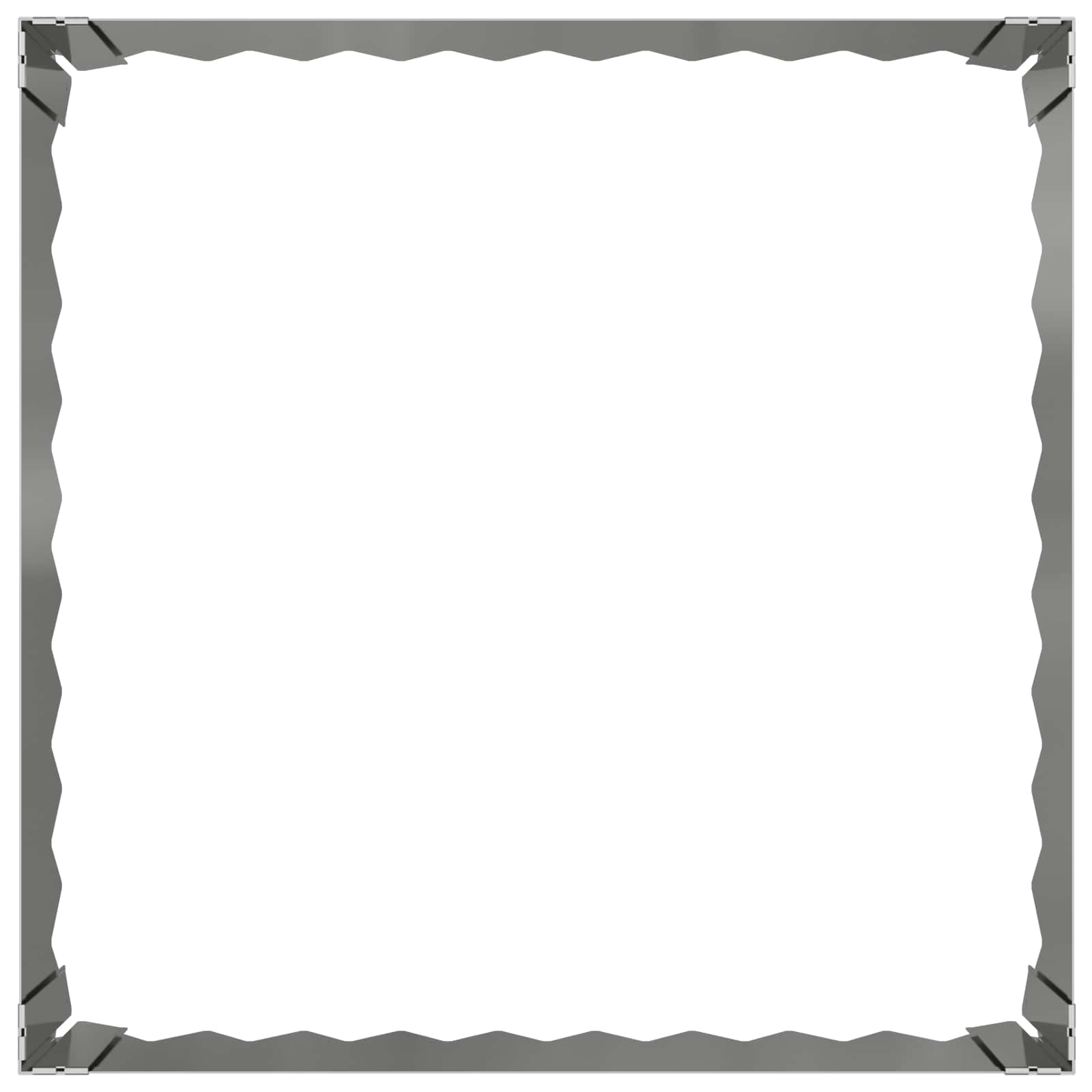 Bordura per Prato 4 pcs 60 x 60 x 20 cm Acciaio Argento | homemem39