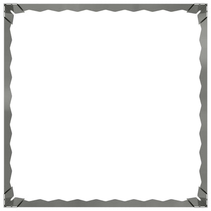 Bordura per Prato 4 pcs 60 x 60 x 20 cm Acciaio Argento | homemem39