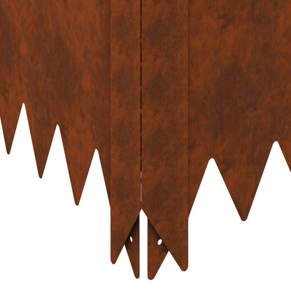 Bordura per Prato 60 x 60 x 20 cm Acciaio Ruggine | homemem39