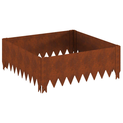 Bordura per Prato 60 x 60 x 20 cm Acciaio Ruggine | homemem39