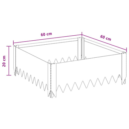 Bordura per Prato 60 x 60 x 20 cm Acciaio Ruggine | homemem39