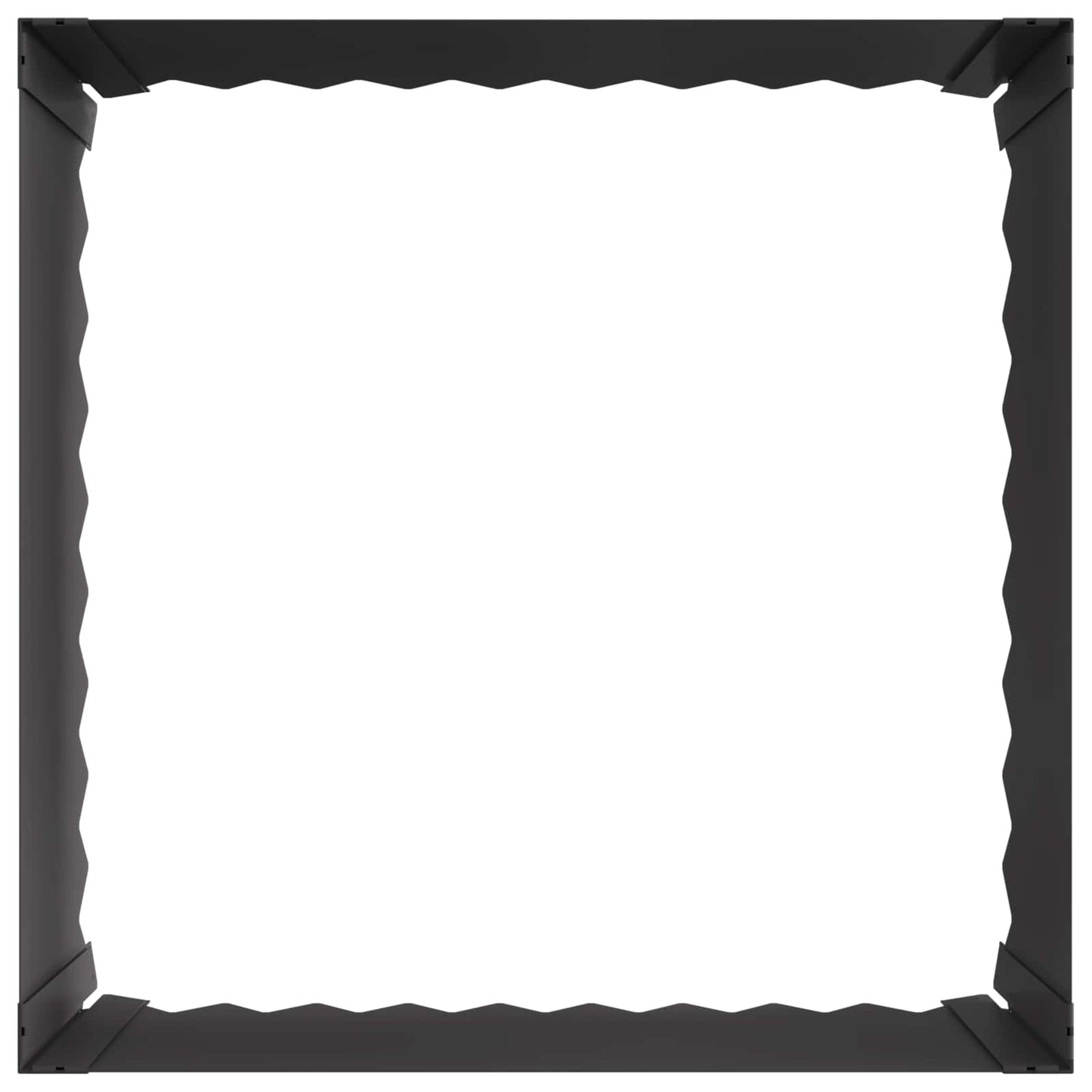 Bordura per Prato 4 pcs 60 x 60 x 35 cm Acciaio Nero | homemem39