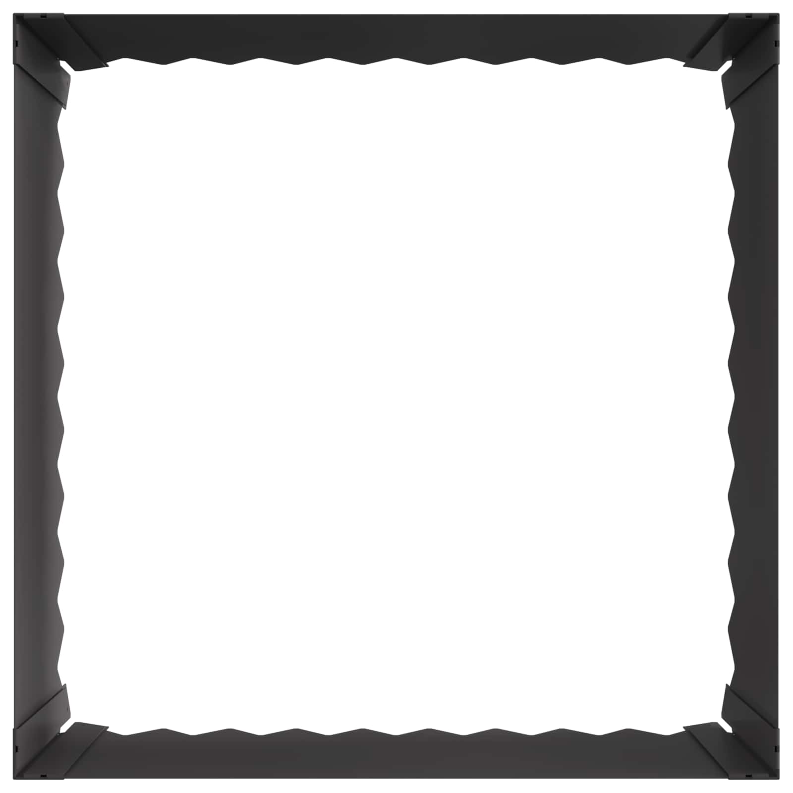 Bordura per Prato 4 pcs 60 x 60 x 35 cm Acciaio Nero | homemem39