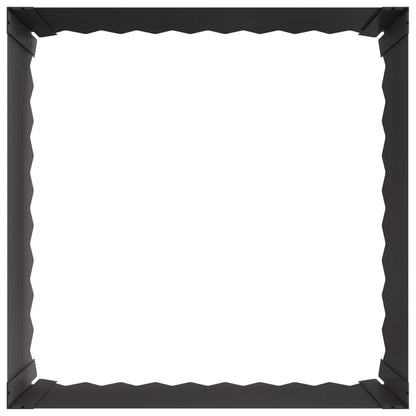 Bordura per Prato 4 pcs 60 x 60 x 35 cm Acciaio Nero | homemem39