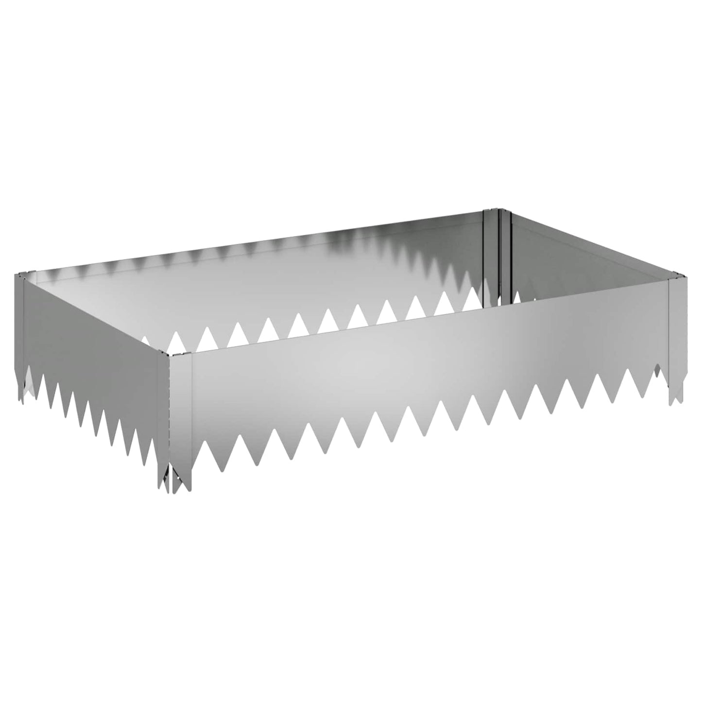 Bordura per Prato 100 x 60 x 20 cm Acciaio Argento | homemem39
